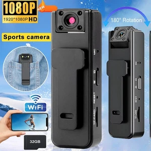 WiFi 4K Camera Camcorder 1080P Body Police Cam With Audio Video DVR IR Night Cam - Picture 1 of 9