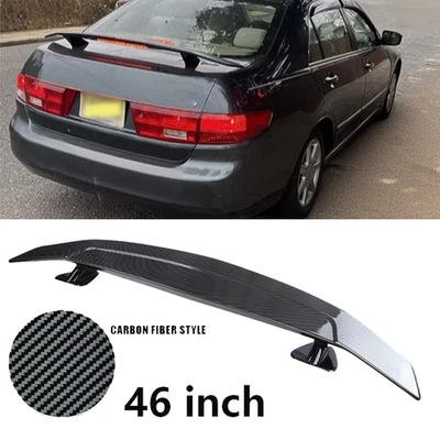 For Honda Accord 2DR 46"Rear Trunk Spoiler Racing Lip GT Wing Carbon Fiber Style Foto 1 de 4