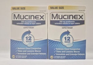2PK Mucinex 600 MG ~ 68 Extended Releases Bi -Layered Tablets Each ~ EXP 8/25 - Picture 1 of 2