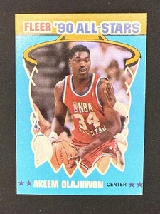 1990-91 Fleer All-Stars Akeem Olajuwon Houston Rockets #3 - Picture 1 of 2