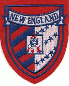 Vintage 1980s New England Patriots 4 3/4" Throwback Crest /Shield Patch Old Logo - Picture 1 of 1