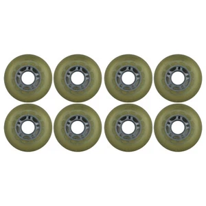 Ruedas de patín en línea multiuso 72 mm 78A plata transparente interior/exterior (8 ruedas) - Imagen 1 de 3