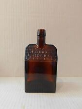 Vintage E.G. Booz 1840 Cabin whiskey Brown Glass Empty Bottle