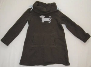 Gymboree Girl's Best Friend Dachshund Dog Cowl Neck Tunic Top Shirt Sz 5 Brown - Picture 1 of 4