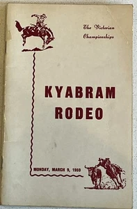 The Victorian Championships Annual Kyabram Rodeo 1959 Book - Imagen 1 de 6