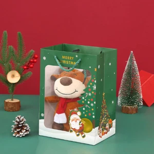 50x Birthday Xmas Paper Gift Bags Wholesale Christmas Winter Gloves Goodie Bag - Picture 1 of 8