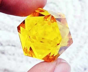Fancy Shape Yellow Orange Topaz 51.40 Ct Certified Loose Gemstone With Free Gift - Picture 1 of 10