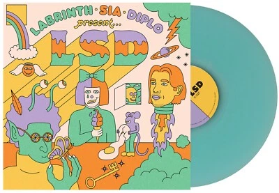 LABRINTH, SIA & DIPLO LP  LSD Present... 5th Anniversary CLEAR GREEN VINYL Seale - Image 1 of 4