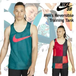 Nike Men's Reversible Training Tank XL Bright Spruce/Laser Crimson NWT - Picture 1 of 7