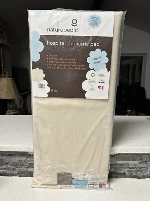 Organic Cotton Naturepedic Hospital Pediatric Pad 12.5”x27” New Must Read - Image 1 of 2