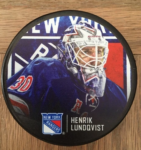 HENRIK LUNDQVIST #30 NY RANGERS HOCKEY PUCK NHL PLAYER MSG SWEDEN LIMITED ED Cover