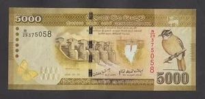🔴 SRI LANKA  5000 Rupees 2010  AU-UNC  P128a  🔴 - Picture 1 of 4
