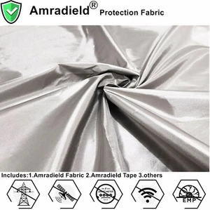 LF/RF/EMF/EMI Blocking Soft CU Fabric Conductive Electricity Radiation Shielding - Picture 1 of 6