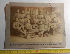 Vintage 1892 Augsburg Germany Military German Army? Soldier Photograph Rare