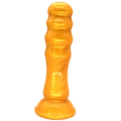 Consolador anal acanalado grande tapón trasero dilatador anal estiramiento juguetes sexuales para parejas Foto 1 de 4