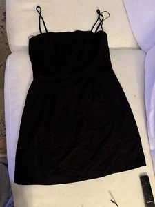 Schwarzes Leinen Minikleid Small von Billy J Boutique - Bild 1 von 7