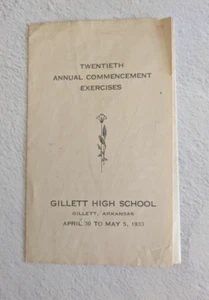 Gillett AK 1933 High School 20th Annual Ejercicios de graduación - Imagen 1 de 4