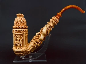 S.YANIK MEERSCHAUM PIPE Dance of Death SPC CASE - Picture 1 of 14