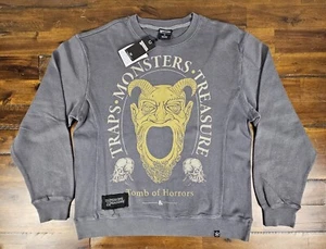 Dungeons & Dragons D&D Sweatshirt Erwachsene S grau Tomb Of Horrors Rundhalsausschnitt Neu mit Etikett - Bild 1 von 8