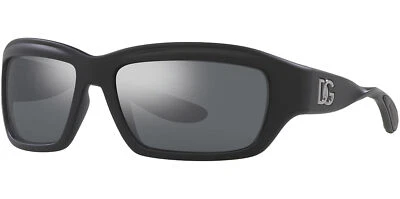 Gafas de sol Dolce & Gabbana envolventes negras mate con lentes espejadas DG6191 25256G 59 Italia Foto 1 de 3