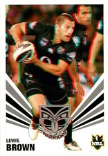 ✺New✺ 2012 NEW ZEALAND WARRIORS NRL Card LEWIS BROWN Daily Telegraph