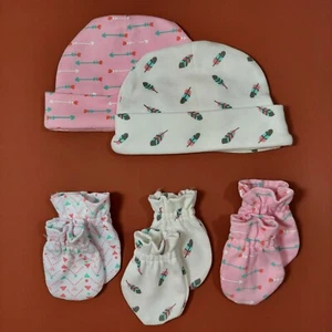 Set Baby Handschuhe Mütze Gr 50/56/62, 0-3 Monate, Erstausstattung, Rosa, Pink - Bild 1 von 4