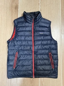 Patagonia Down Sweater Vest Mens Medium Blue Zip Up 84622 Goose Puffer - Picture 1 of 16