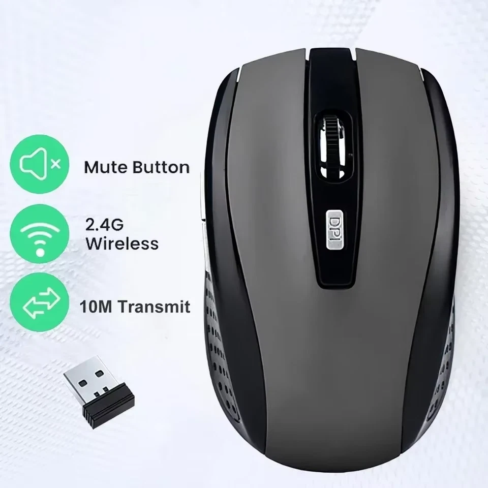 2.4G Wireless Mouse Portable Ergonomics Mouse Mobile Optical Office Mouse Adjust - Image 1 of 4