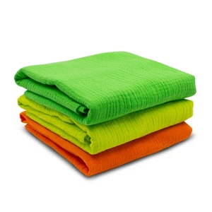 3x Double Gauze Musselin Set je 0,5m x 1,35m Stoff 100% Baumwollstoff Set22 Neon - Bild 1 von 8