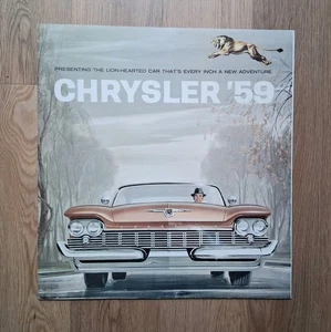 Original 1959 Chrysler Car Brochure New Yorker Saratoga Windsor Wagons - Picture 1 of 8