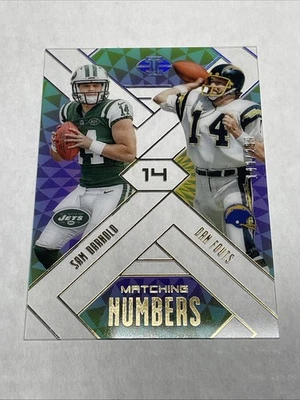 SAM DARNOLD DAN FOUTS 2018 ILLUSIONS MATCHING NUMBERS GOLD ROOKIE CARD RC #d/299 - Image 1 of 3