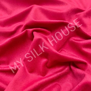 Red Velvet Fabric  Polyester Silk Style, Material for Bridal Gown - Picture 1 of 1