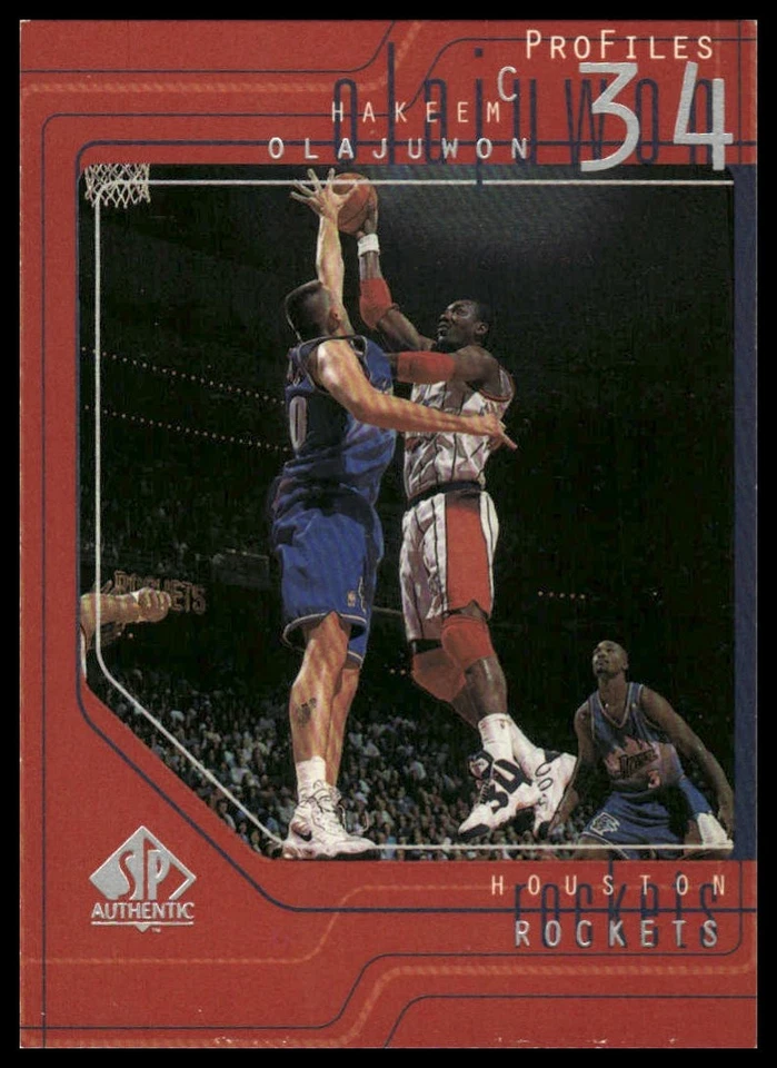1997-98 SP Authentic #P16 Hakeem Olajuwon ProFiles Level 1 [GOATCARDS] - Image 1 of 2