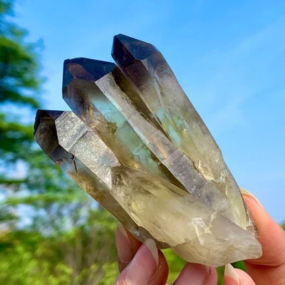 133G Natural Citrine Smoke Color Quartz Cluster Crystal Specimens Mineral Heal - Image 1 of 4