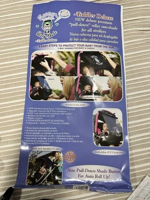 sweet baby brand toddler deluxe sun shade Roll Up Stroller Or Car Sun Shade Blk - Image 1 of 3