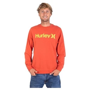 Neu mit Etikett Hurley Herren One and Only Sommer Fleece Rundhalsausschnitt, Marsian Sunset Orange, Large - Bild 1 von 5
