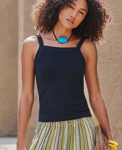 Free People Intimately Black Sz SMALL So Soft Seamless Modal Cami Sexy Tank Top - Picture 1 of 10