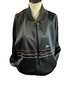 Vintage Jordache Trainingsjacke Full Zip Gr. XL schwarz MADE IN USA - Bild 1 von 8