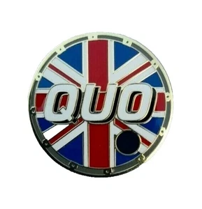 STATUS QUO UNION JACK BASSDRUM EMAILLE ABZEICHEN - Bild 1 von 1