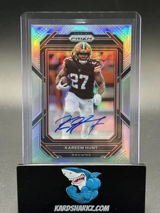 Panini Prizm Kareem Hunt 2022 #68 Silver Prizm automático Browns Chiefs NFL autógrafo - Imagen 1 de 2