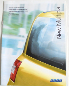 Fiat Multipla Brochure Technical Specification Options Colour Trim Guide 2004