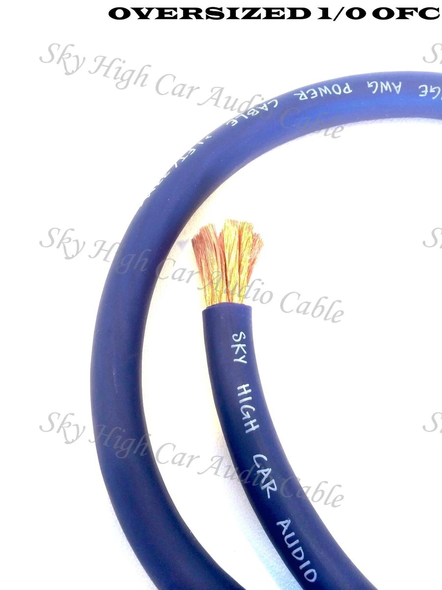 Cable Amplificador Coche Cable De Alimentación Para Audio De Coche 1/0 AWG Rojo - Cable Trenzado Para Tierra Y Potencia, Vendido Por Pie Estereo Amplificador 12v 225fwy