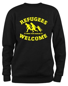 Styletex23 Sweatshirt Men Refugees Welcome,No Human Is Illegal - Bild 1 von 6