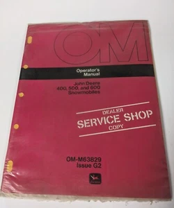 John Deere 300 400 500 600 Manuale Operatore Motoslitta OM-M63829 Edizione G2 - Foto 1 di 3