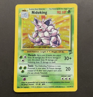 Nidoking Set Base 2 - Holo - 11/130 - No Charizard PSA Pikachu - ENG - Image 1 of 4