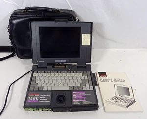 Vintage Canon Innova Book 150C IB66/340 486DX2/66MHz 640KB RAM w/Manual Charger - Picture 1 of 18
