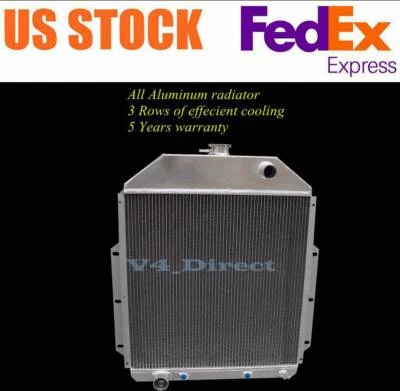 Aluminum 3-Row Radiator For 1942-1952 1949 Ford F1 F2 F3 F4 Pickup Ford Engine - Image 1 of 4