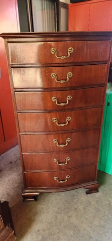 Baker Furniture Georgian Mahogany Lingerie Chest or Semainier Cover