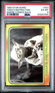 1980 Star Wars YODA'S INSTRUCTION Empire Strikes Back YELLOW Card 331 PSA 6 - Picture 1 of 2