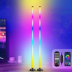Corner Floor Lamp LED Smart Color Changing RGB Floor Lamp Remote & APP Control - Picture 1 of 13
